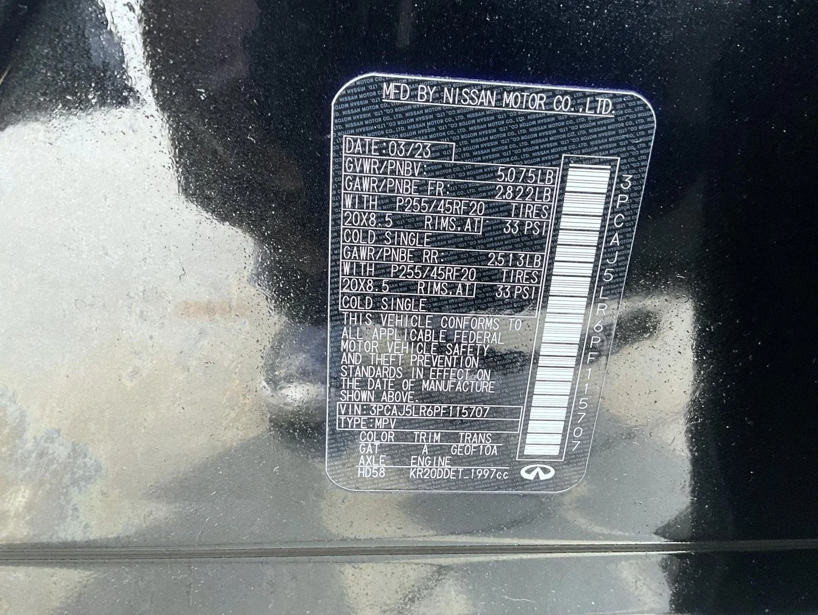 Used 2023 Black INFINITI SENSORY image 25
