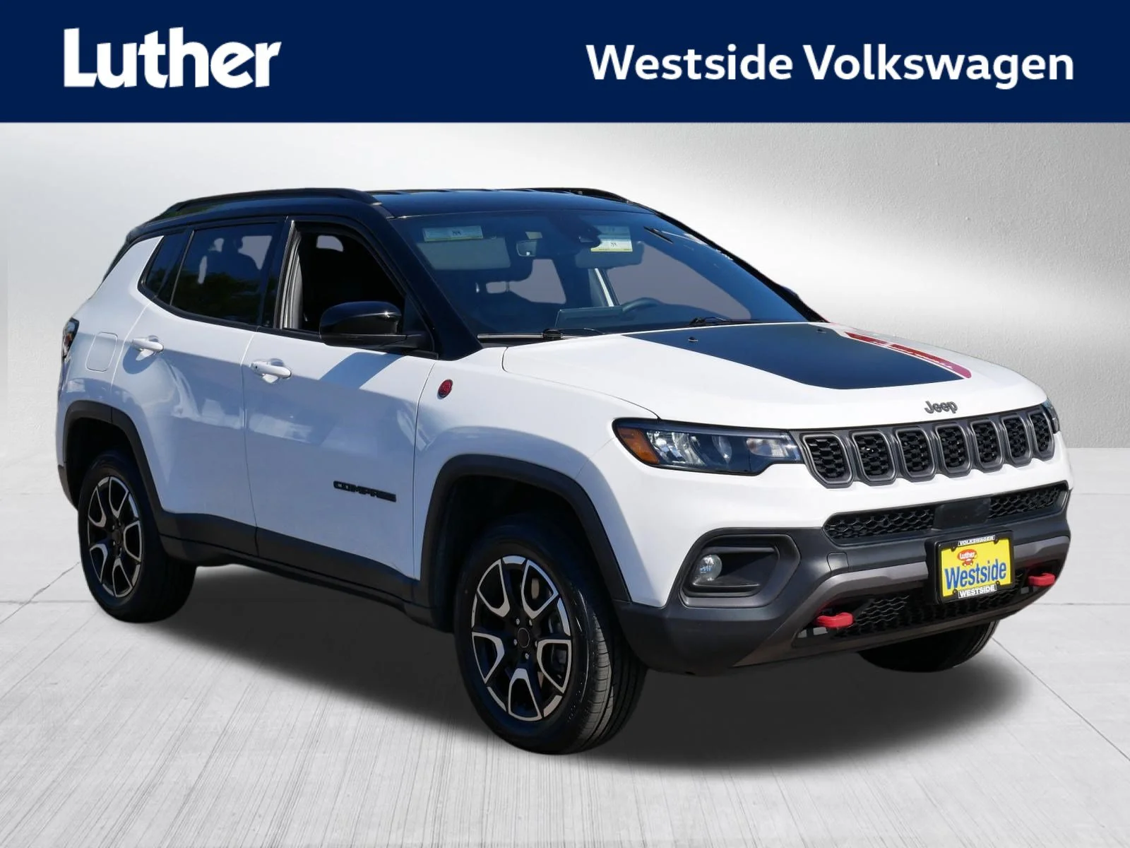 Used 2025 Bright White Clearcoat Jeep Trailhawk image 1