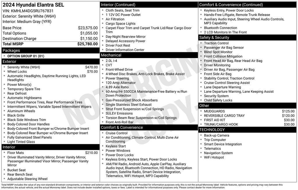 Certified Used 2024 White Hyundai SEL image 7