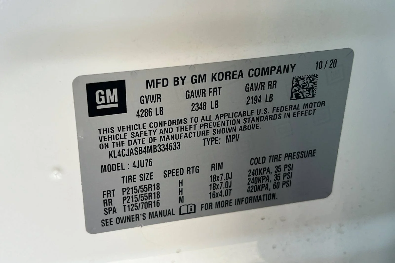 Used 2021 (Includes (MDP) Anthracite lower exterior accent color, Paint code W598F.) Buick Preferred image 39