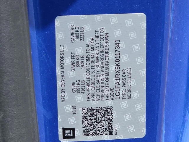 Used 2019 Blue Chevrolet 1LT image 37