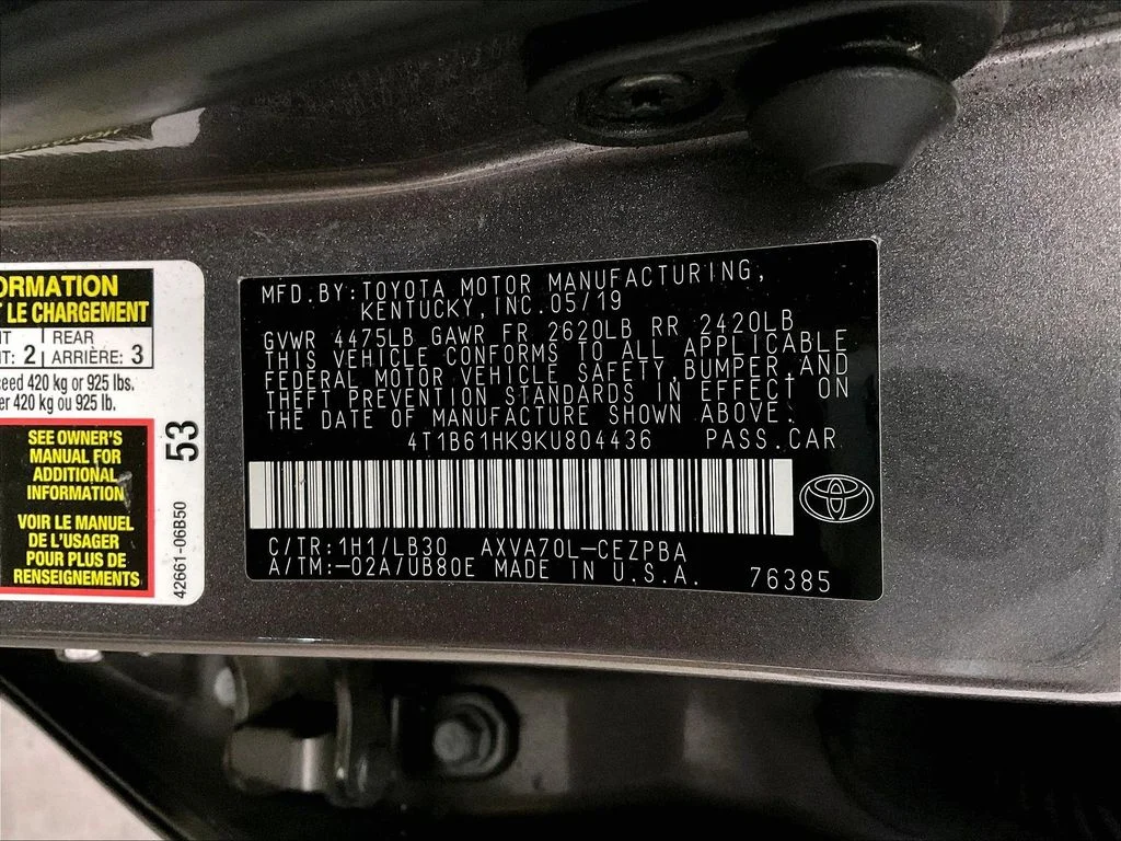 Certified Used 2019 Gray Toyota XSE image 39