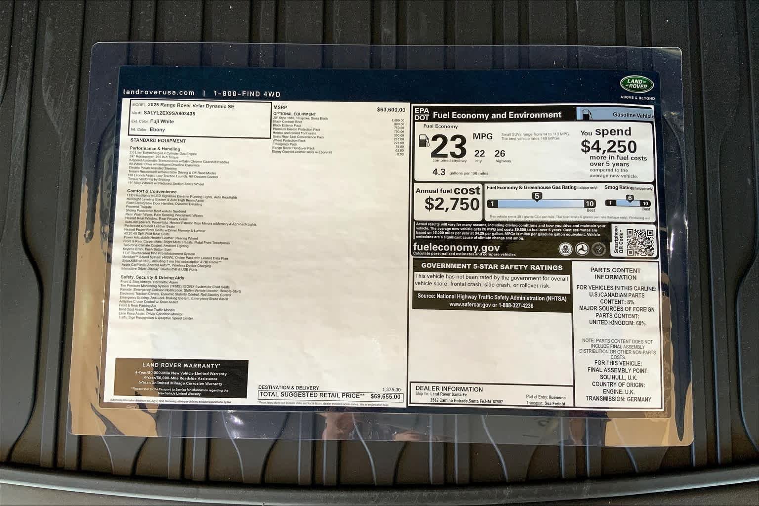 2025 Land Rover Range Rover Velar Dynamic SE - Photo 21