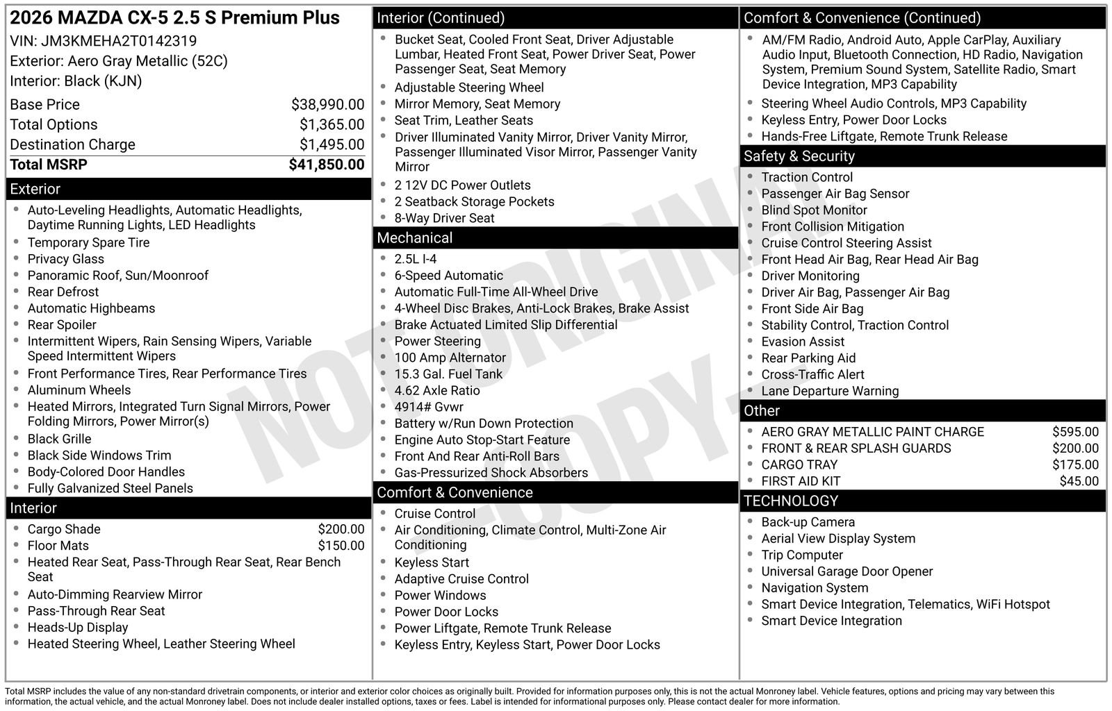 New 2026 Aero Gray Metallic Mazda 2.5 S Premium Plus image 23