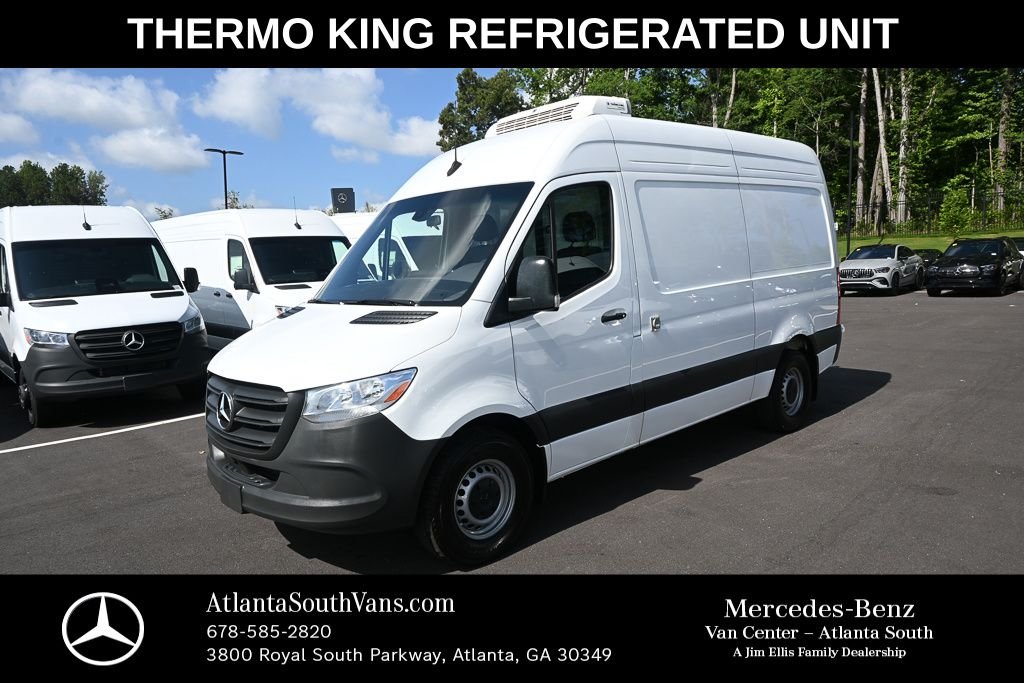 Used 2024 White Mercedes-Benz 144 WB Refrigeration Van image 1