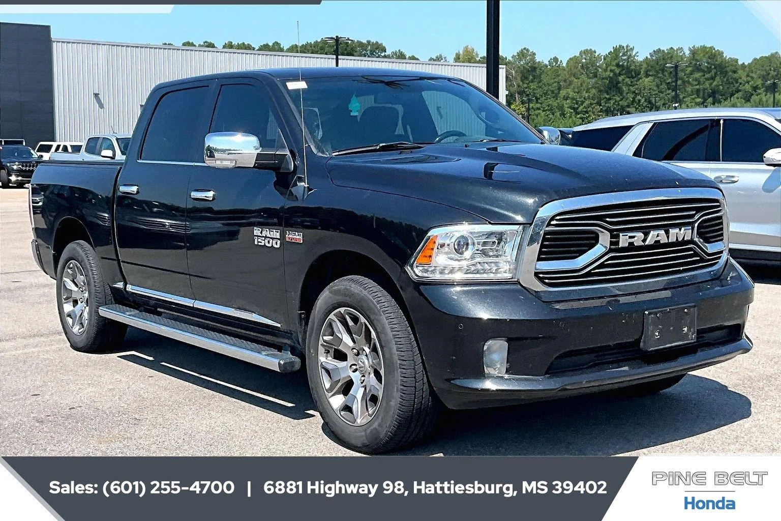 Used 2017 Brilliant Black Crystal Pearlcoat Ram Limited image 2