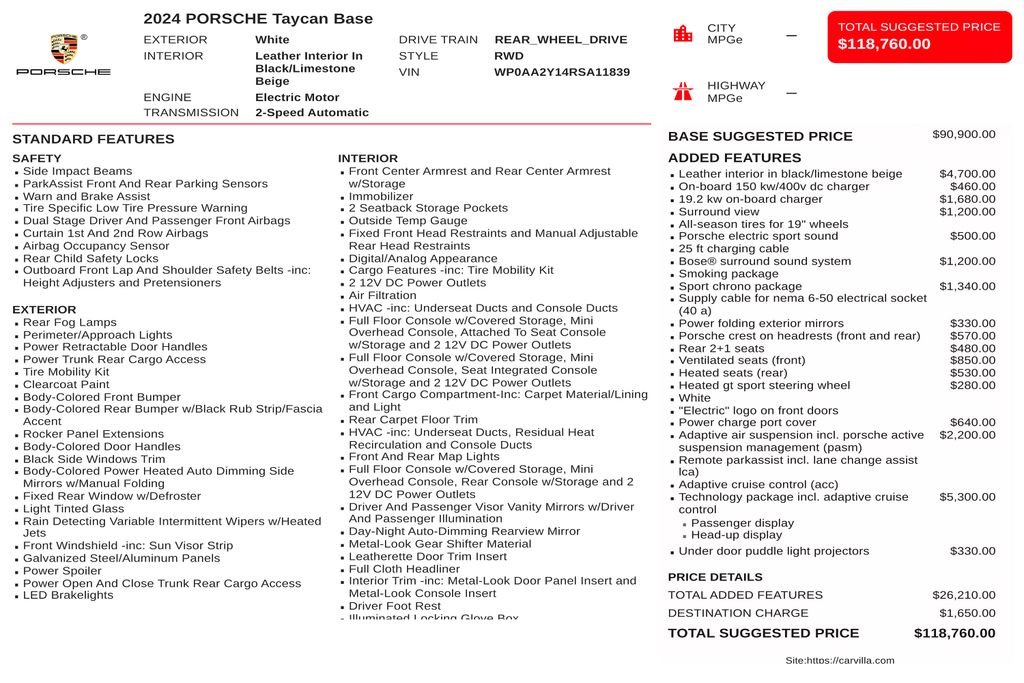 Used 2024 White Porsche Base image 3
