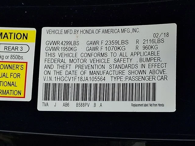 Used 2018 Blue Honda LX image 27