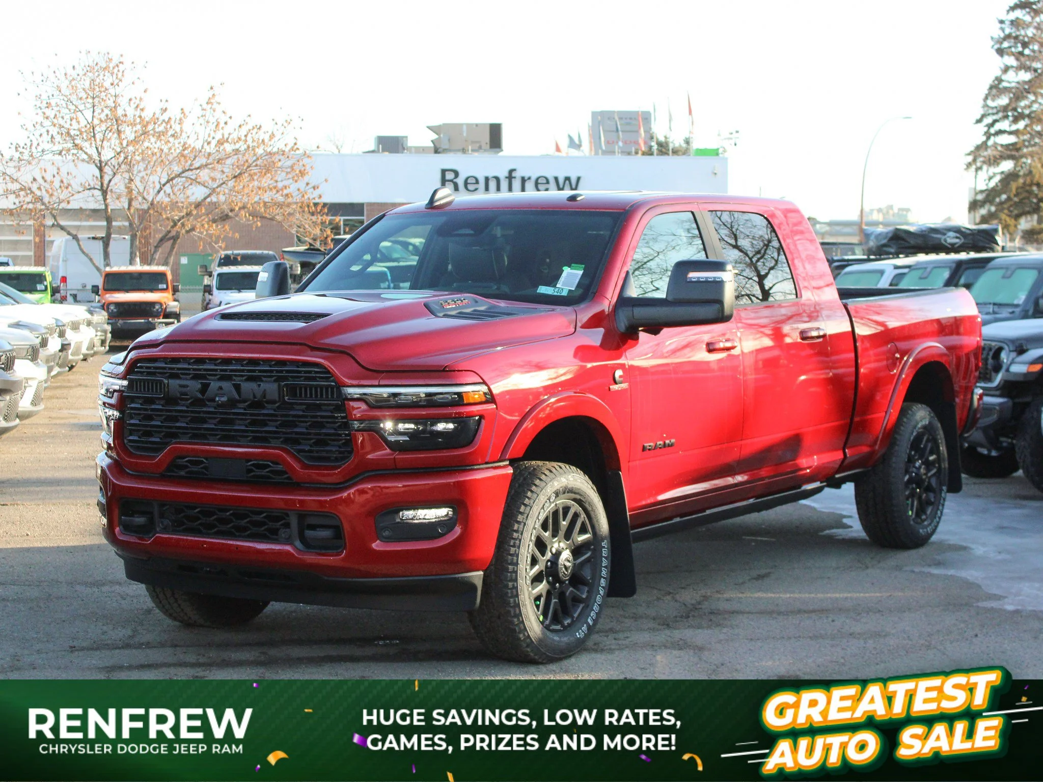 New 2026 Red RAM Limited Night* Mega Cab 4x4, Level 1 Equip Group, Sunroof, FULLY LOADED! image 1