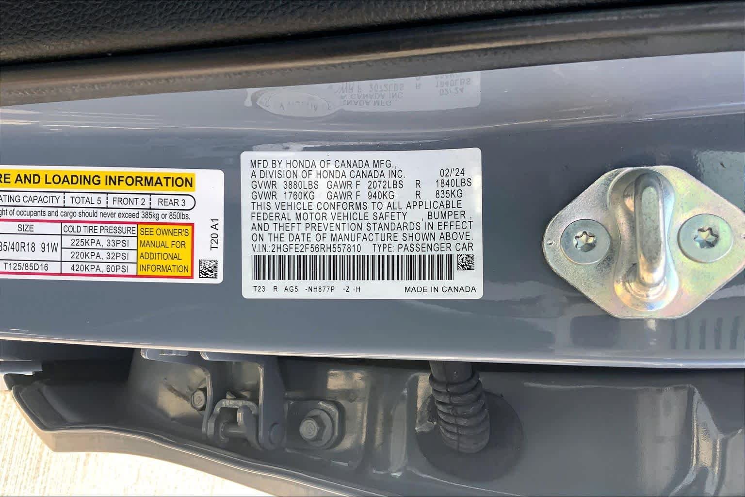 Used 2024 Sonic Gray Pearl Honda Sport image 31