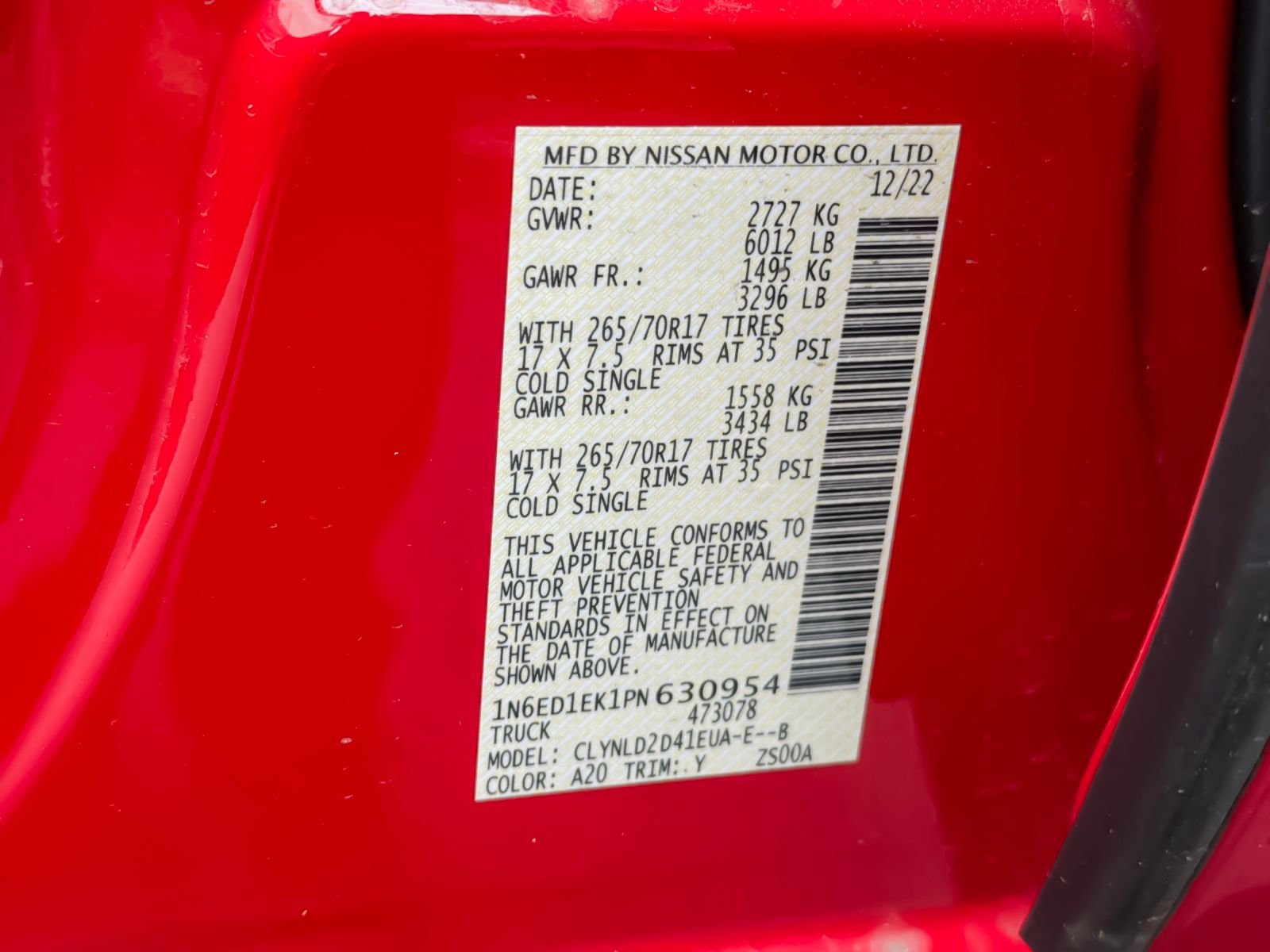 Used 2023 Red Nissan PRO-4X image 29