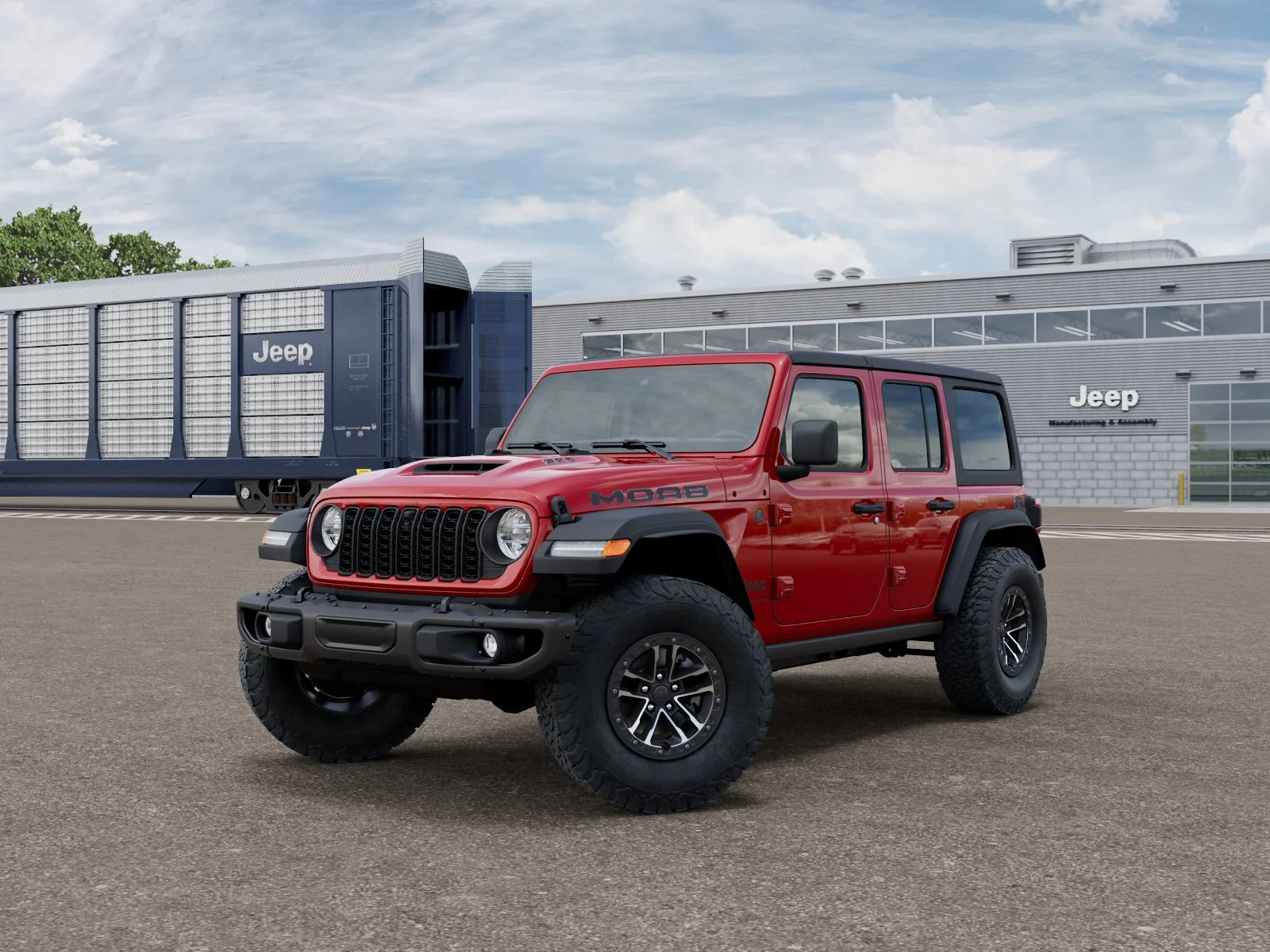 New 2026 Firecracker Red Clear-Coat Exterior Paint Jeep Moab 392 image 1