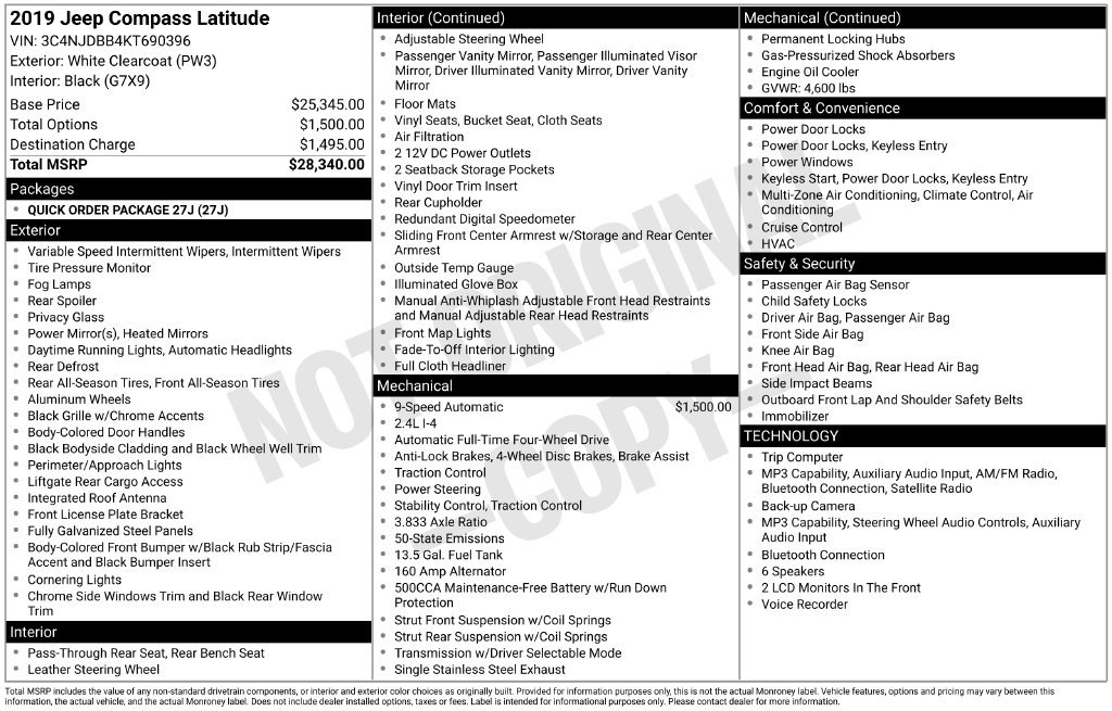 Used 2019 White Jeep Latitude image 6