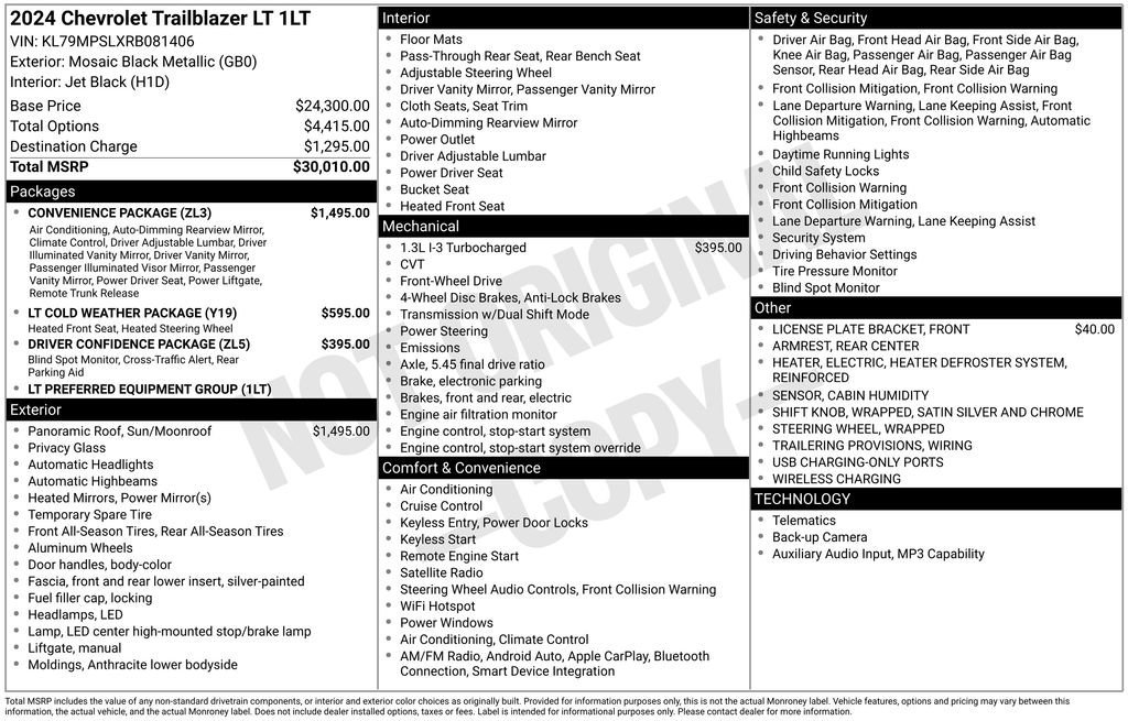 Certified Used 2024 Mosaic Black Metallic Chevrolet LT image 6