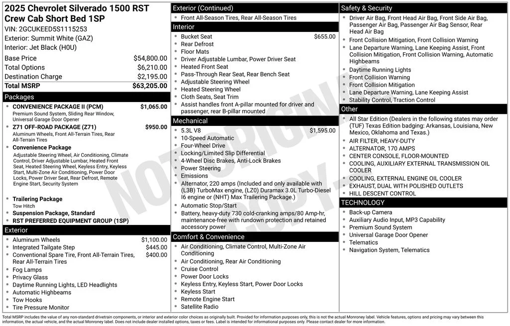 Used 2025 White Chevrolet RST image 36