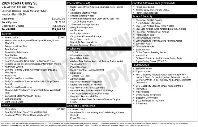 Certified Used 2024 Silver Toyota SE image 6