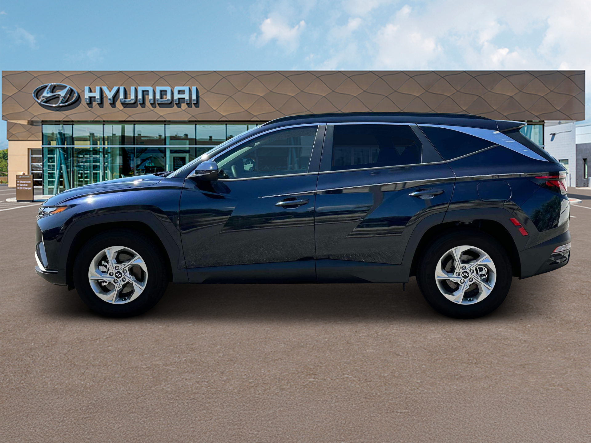 New 2024 Blue Hyundai SEL AWD image 3