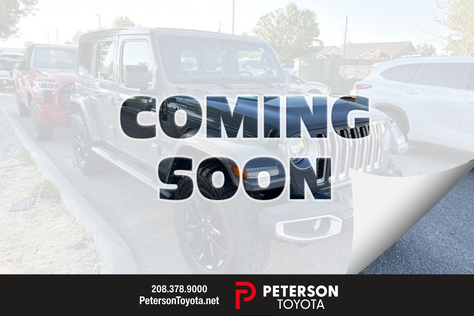 Used 2021 Gray Jeep Unlimited Sahara 4xe image 1