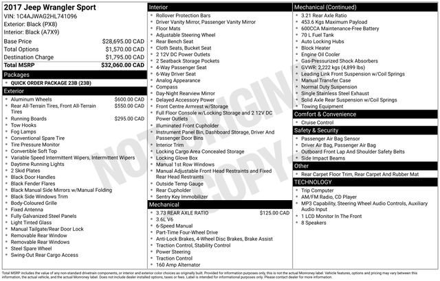 Used 2017 Black Clearcoat Jeep Sport image 17