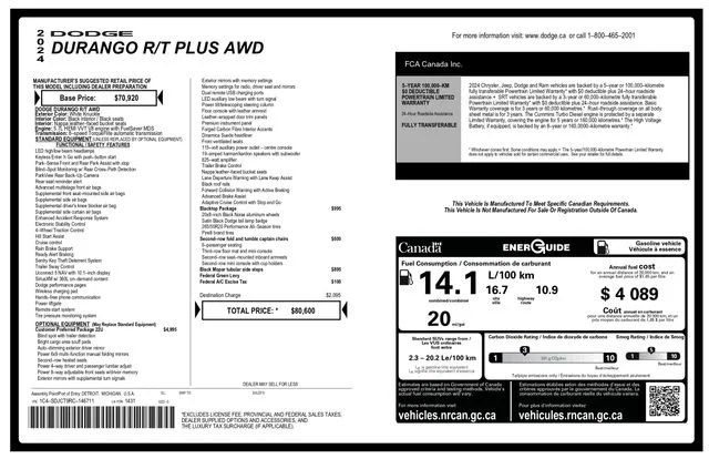 Certified Used 2024 White/off-white Dodge R/T Premium image 3
