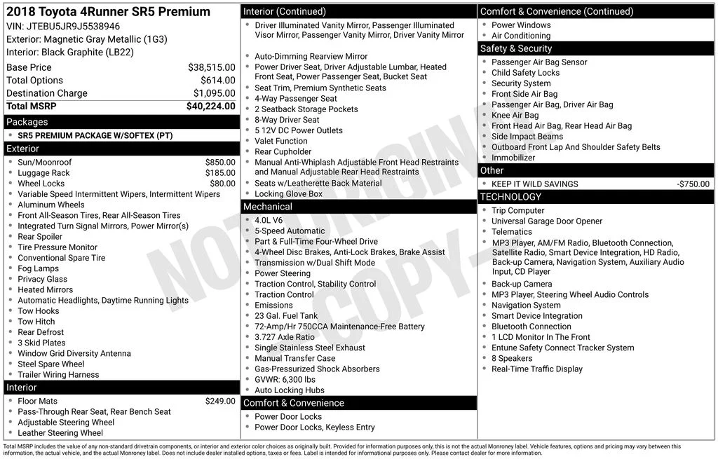 Used 2018 Magnetic Gray Metallic Toyota SR5 Premium image 30