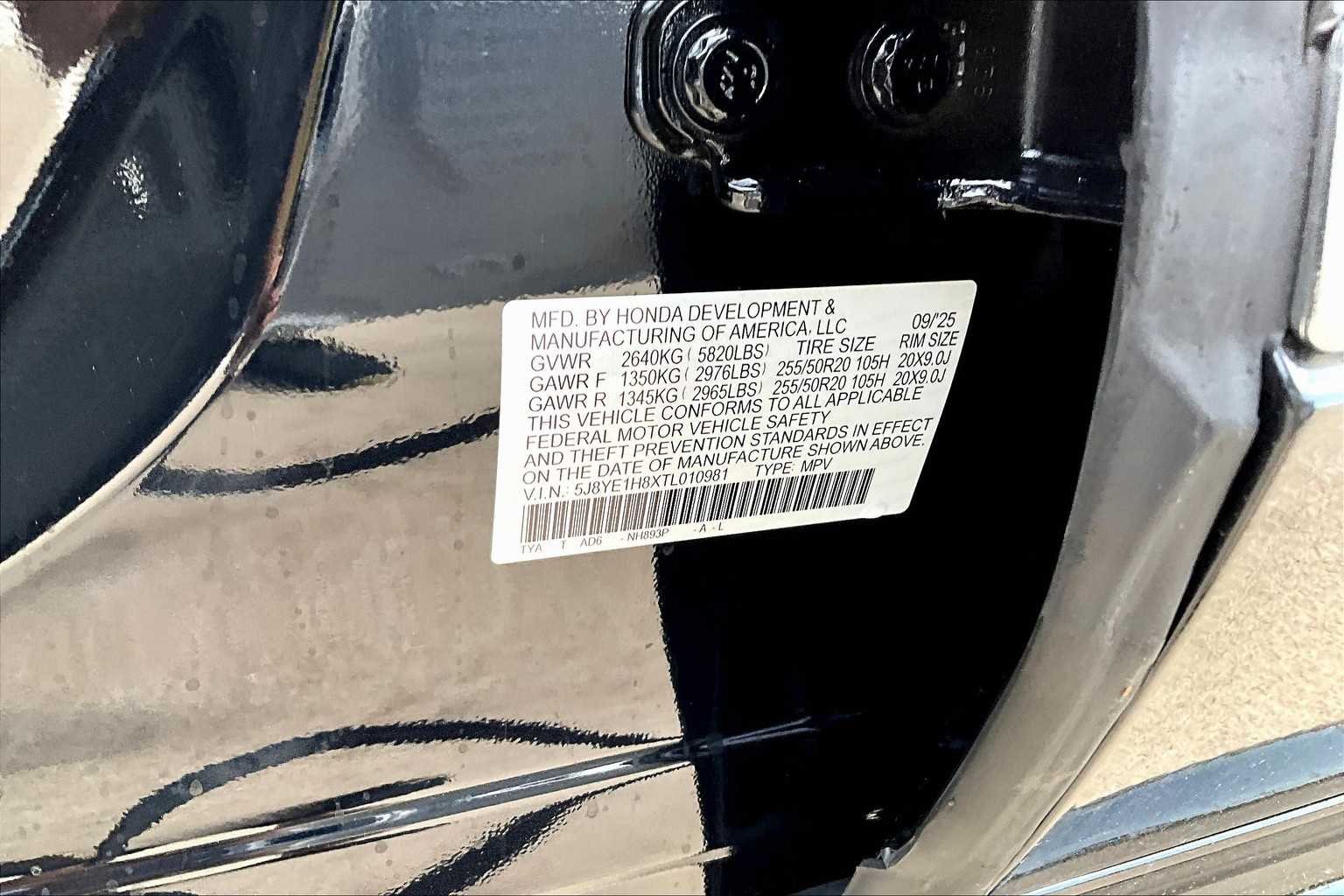 New 2026 Majestic Black Pearl Acura w/Advance Package image 15