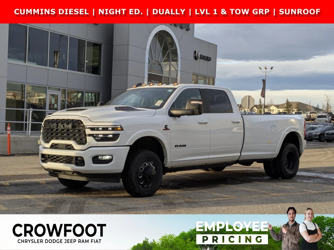 New 2026 White RAM Limited - - Dually Max Tow Grp - Night Edition - Power Sunroof & More! image 1