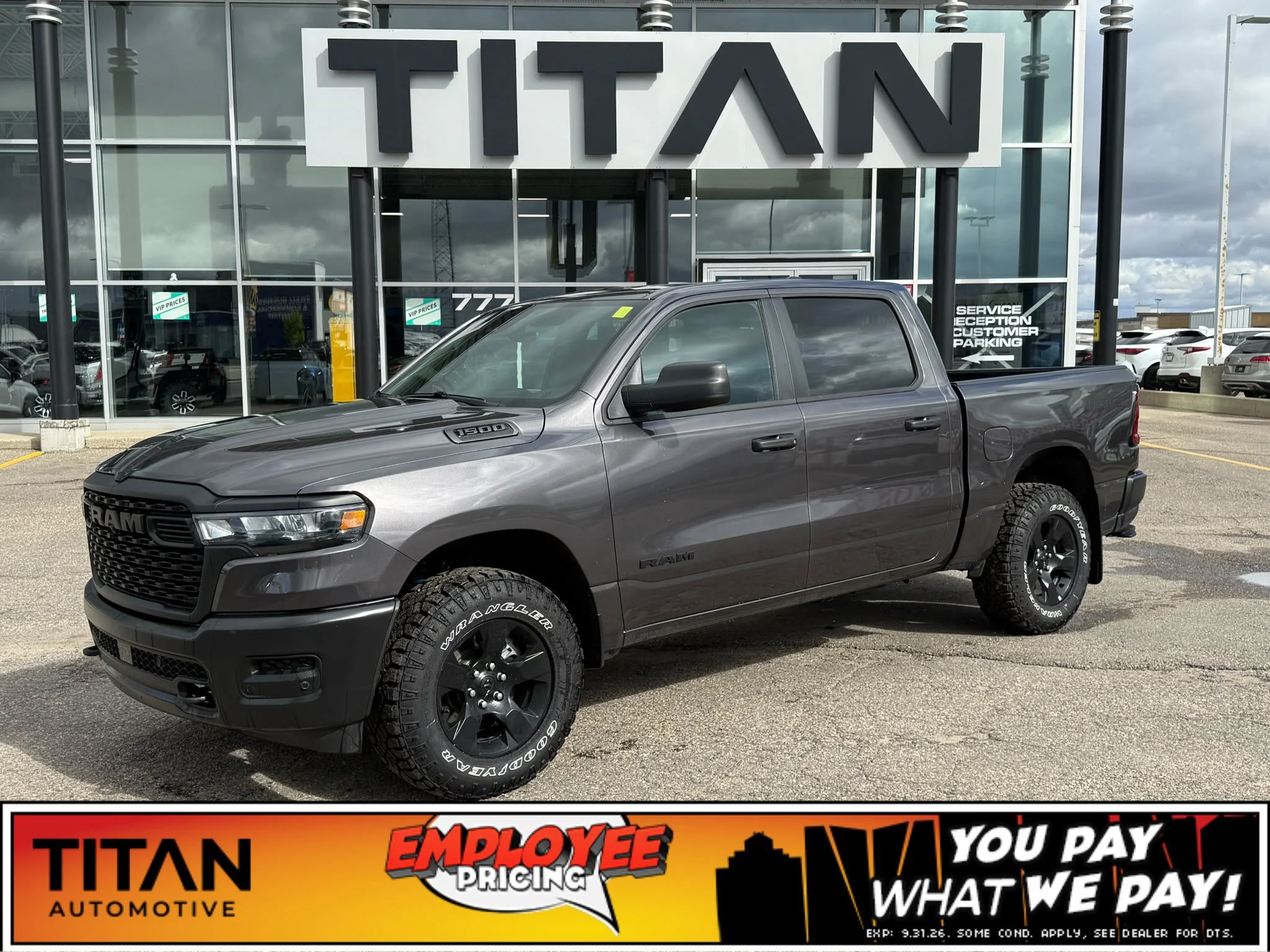 Certified Used 2026 Granite Crystal Metallic Ram Warlock 4x4*6 Pass | 3.0L I6 | 33in Tires | Adaptive Cruise | Remote Start | Park Assist image 1