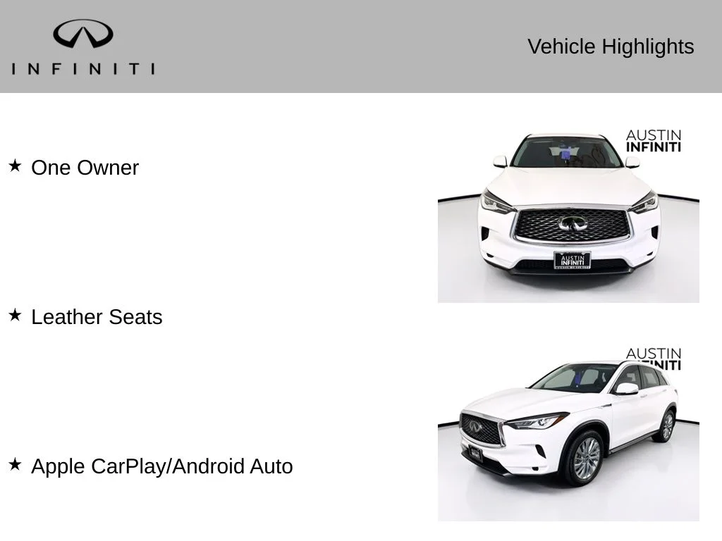 Certified Used 2024 White INFINITI PURE image 3