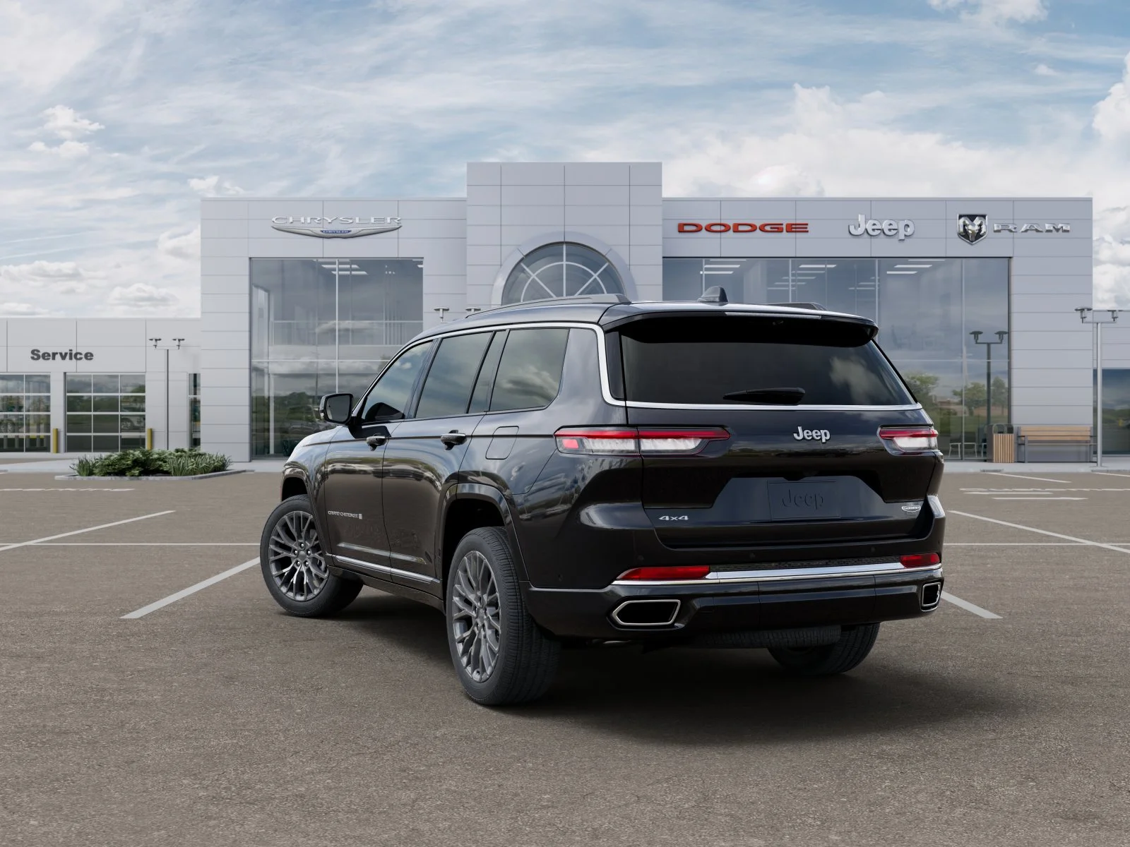 New 2025 Diamond Black Crystal Pearl-Coat Exterior Paint Jeep Summit image 78
