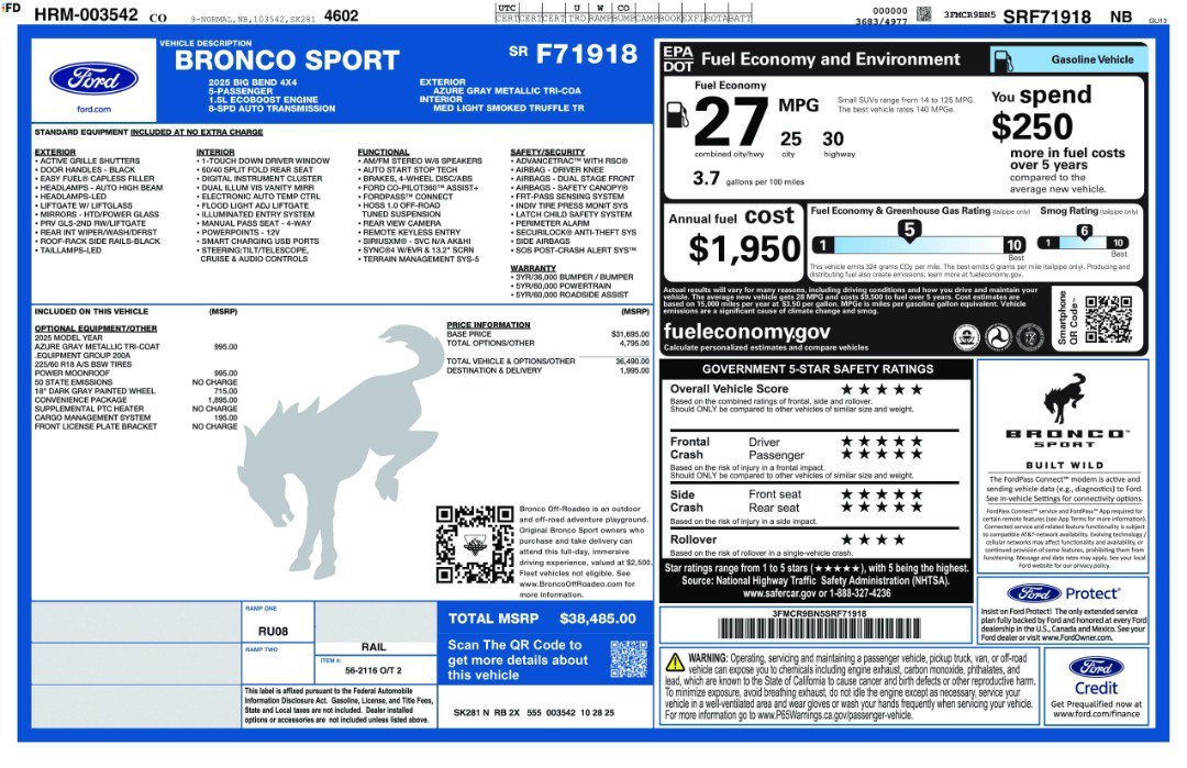 2025 Ford Bronco Sport Big Bend - Photo 11
