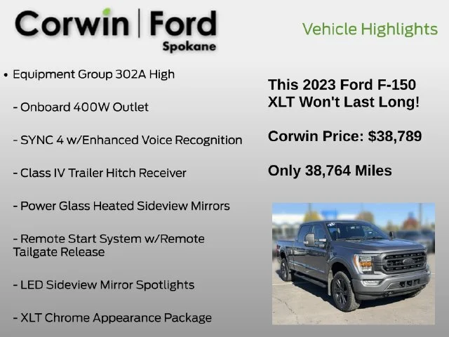 Certified Used 2023 Carbonized Gray Metallic Ford XLT image 7