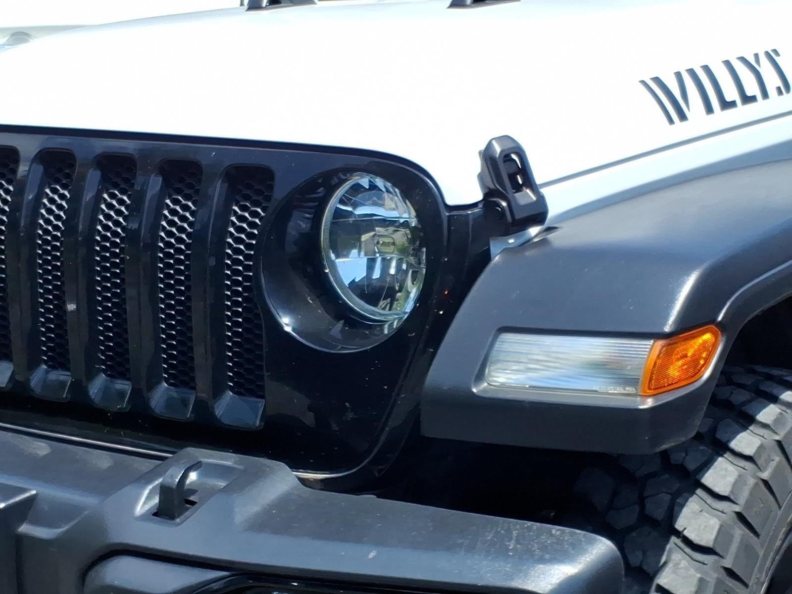 Used 2022 Bright White Clearcoat Jeep Unlimited Willys Sport image 2
