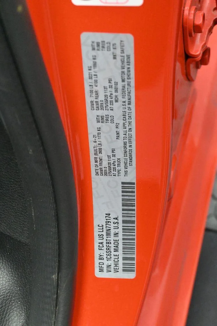 Used 2021 Spitfire Orange Clearcoat Ram Big Horn image 38