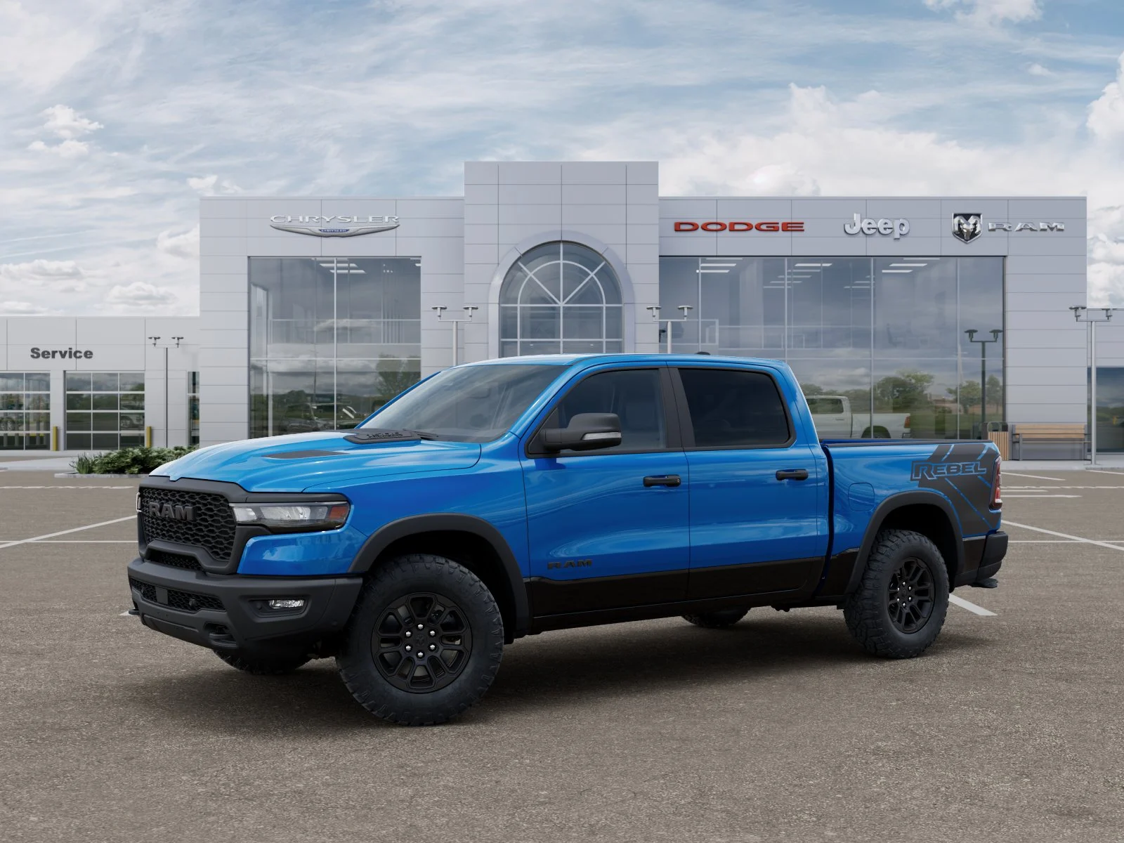 New 2026 Hydro Blue Pearl-Coat Exterior Paint RAM Rebel image 30
