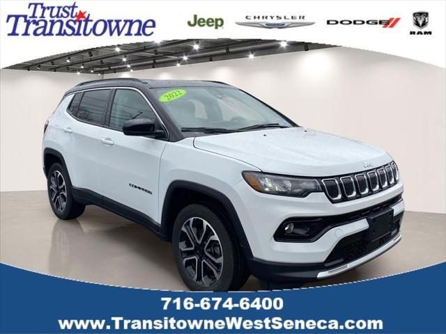 Used 2022 Bright White Clearcoat Jeep Limited image 1