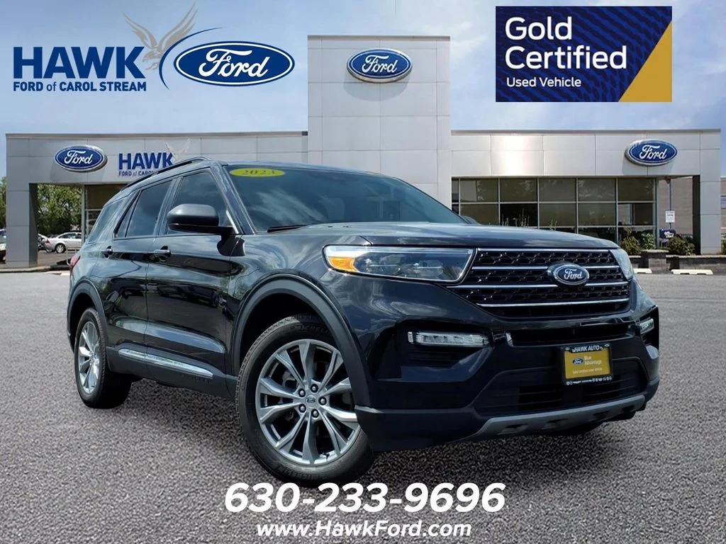 Certified Used 2023 Black Metallic Ford XLT image 1