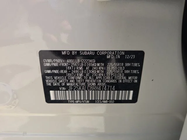 Used 2024 White Subaru Limited image 30