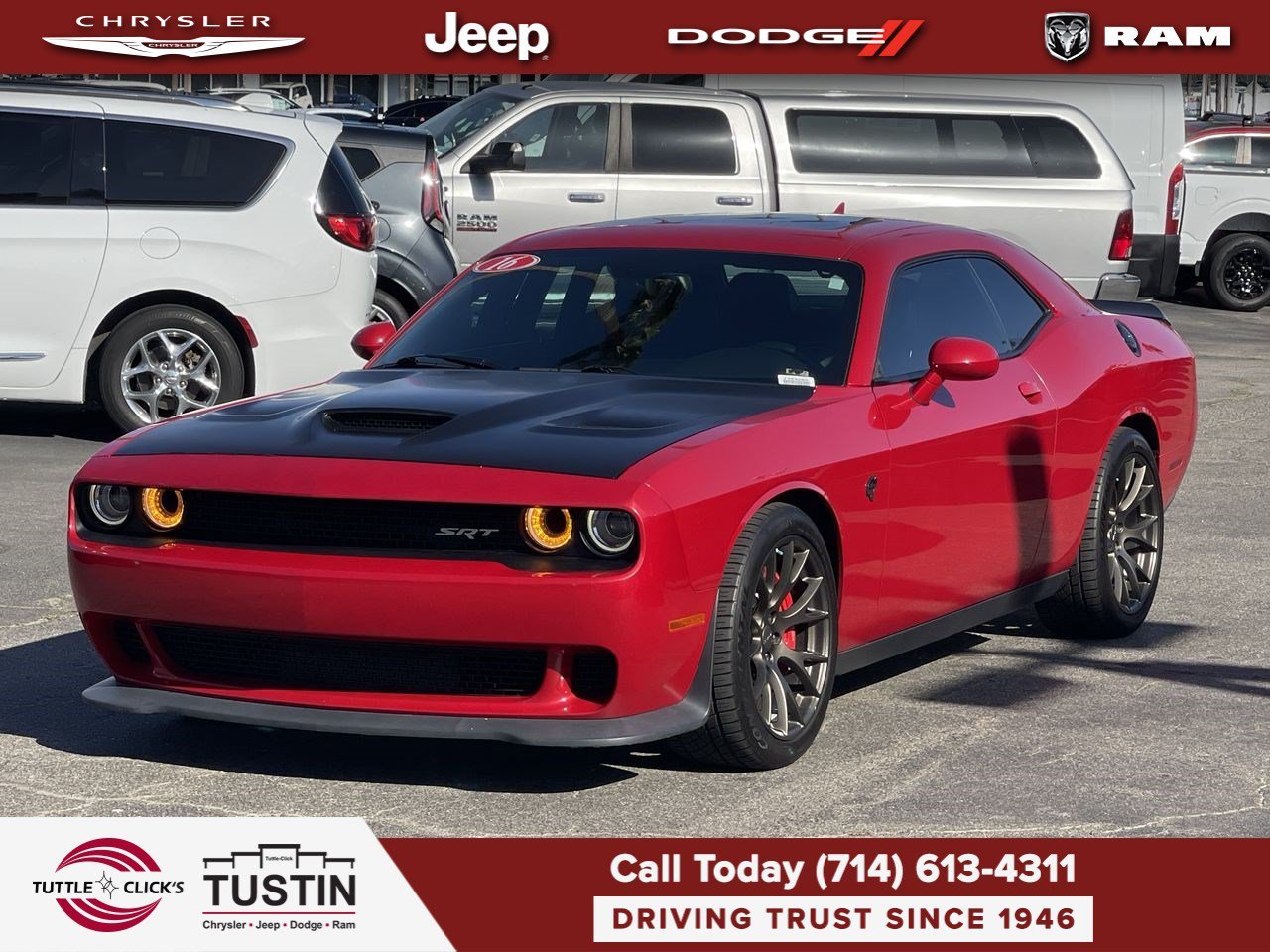 Used 2016 Redline Red Tricoat Pearl Dodge SRT Hellcat image 3