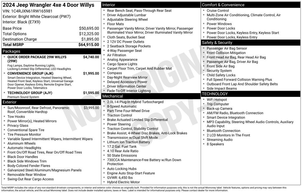 Used 2024 White Jeep Willys 4xe image 5