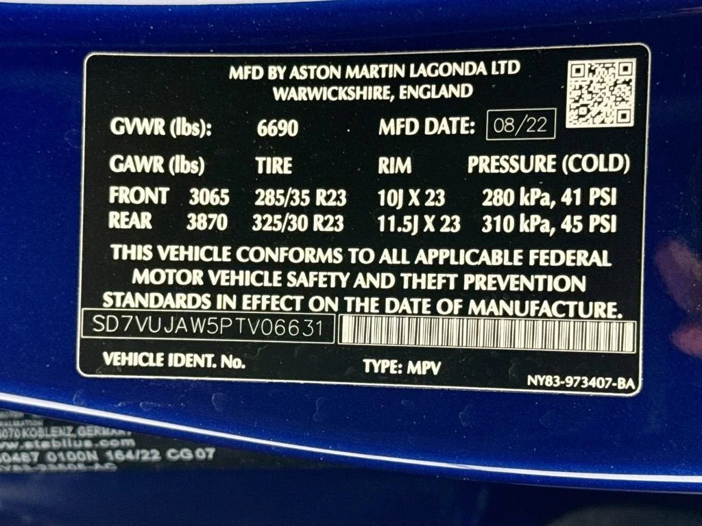 Used 2023 Total price does not include government fees, titling fee, taxes, and any finance charges. Price is Aston Martin  image 34
