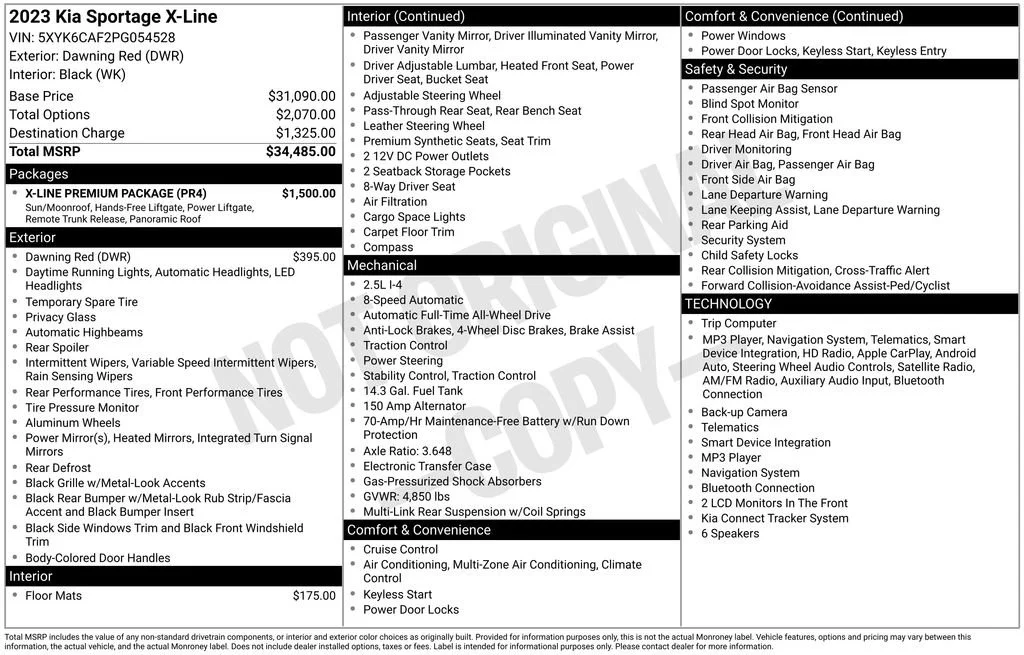 Used 2023 Red Kia X-Line image 9