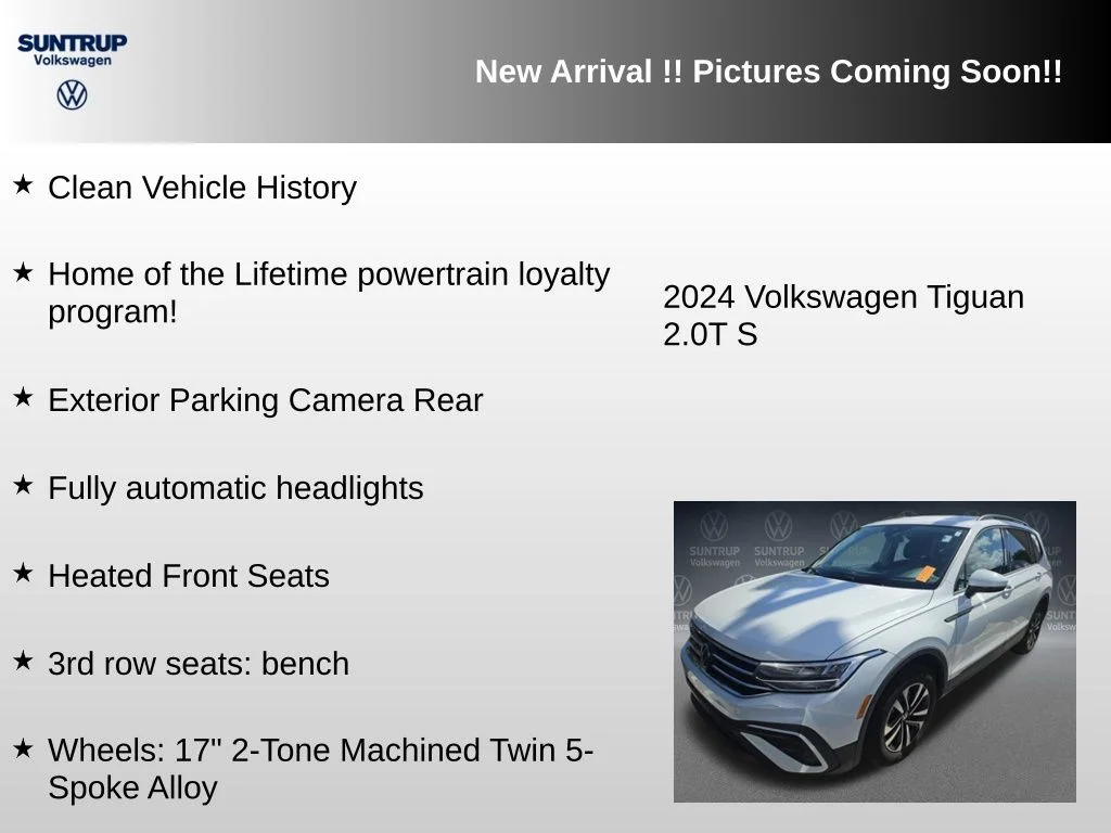 Used 2024 White Volkswagen 2.0T S image 5