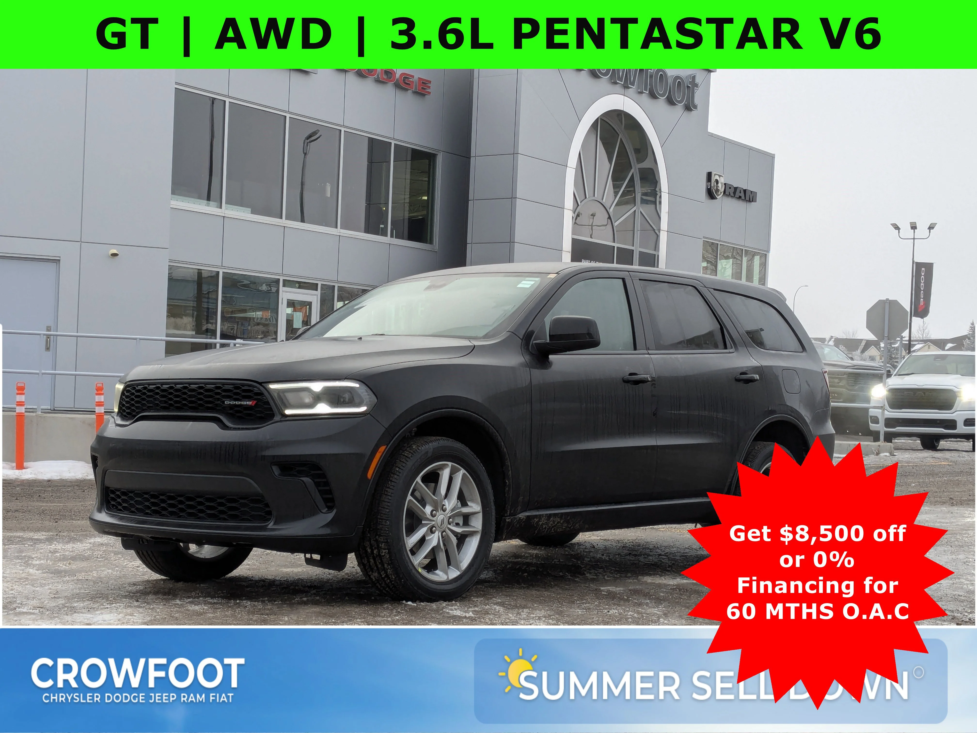New 2026 Black Dodge GT - - LED LIGHTING - REMOTE STARTER - HEATED SEATS AND STEERING & TONS MORE! image 1