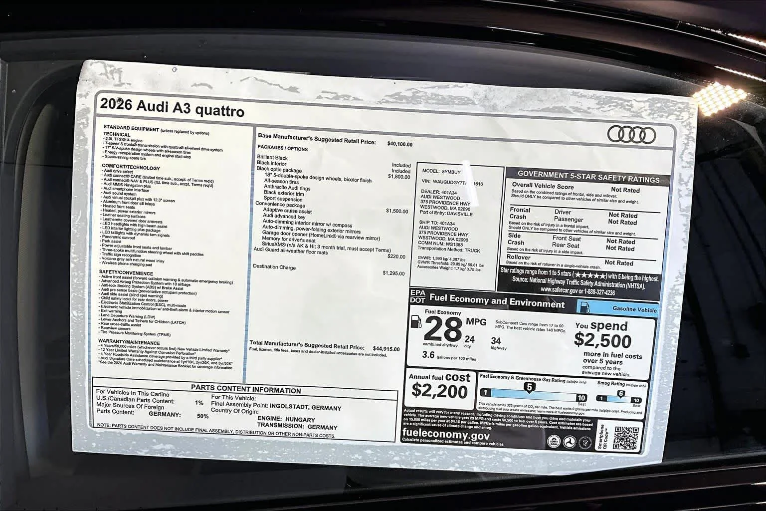 New 2026 Brilliant Black Audi  image 19