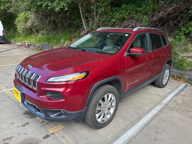 Used 2015 Deep Cherry Red Crystal Pearlcoat Jeep Limited image 3