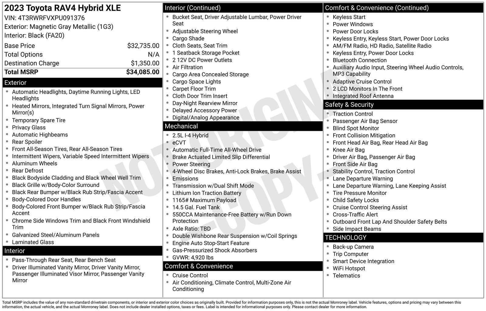 Used 2023 Gray Toyota XLE image 6