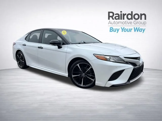 Used 2019 Wind Chill Pearl/Midnight Black Metallic Toyota XSE V6 image 1