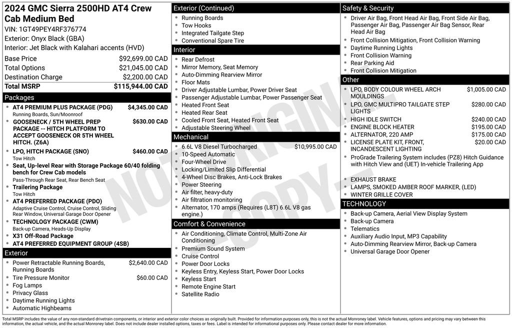 Used 2024 Black GMC AT4 image 24