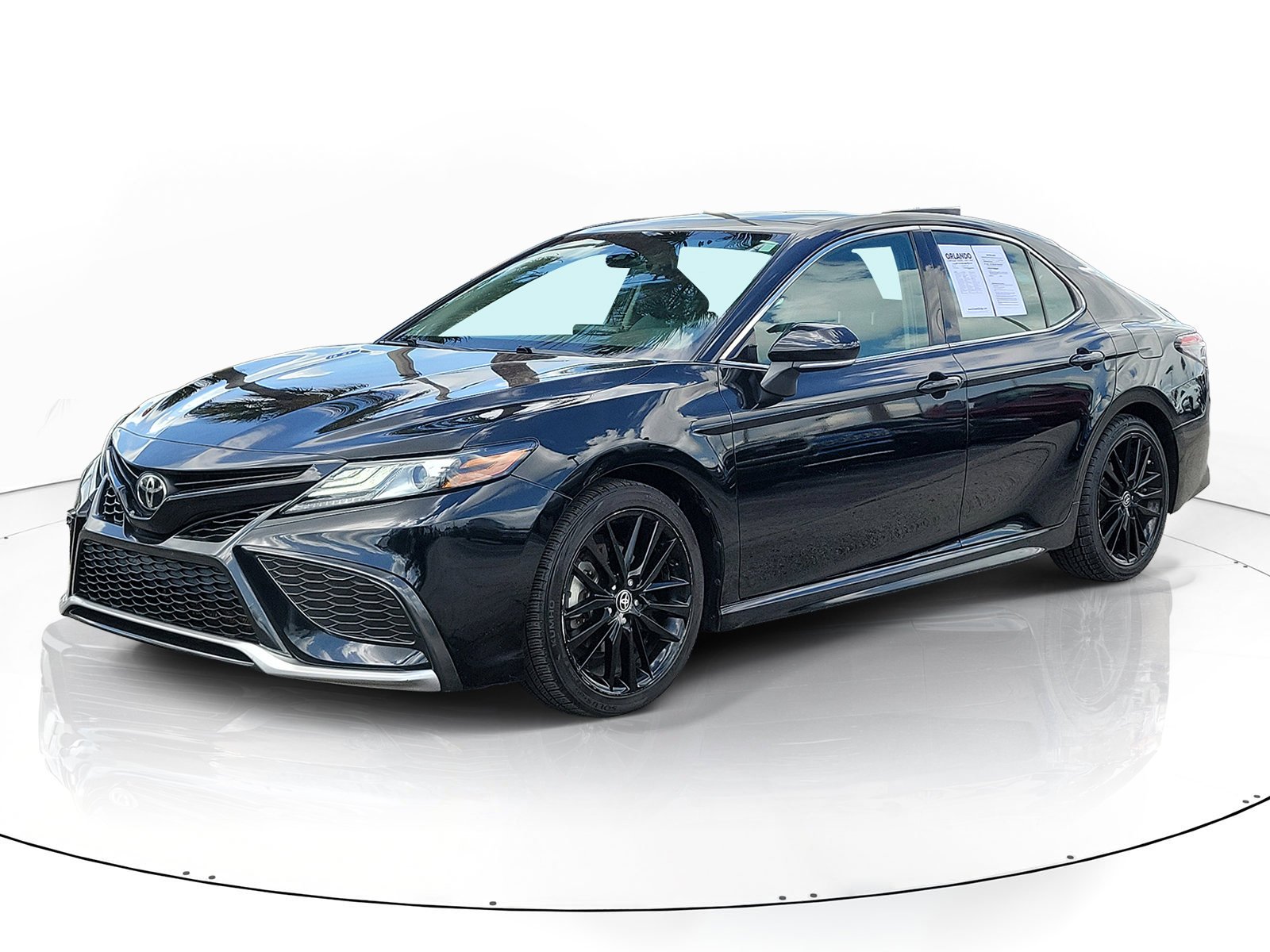 Used 2021 Midnight Black Metallic Toyota XSE image 3